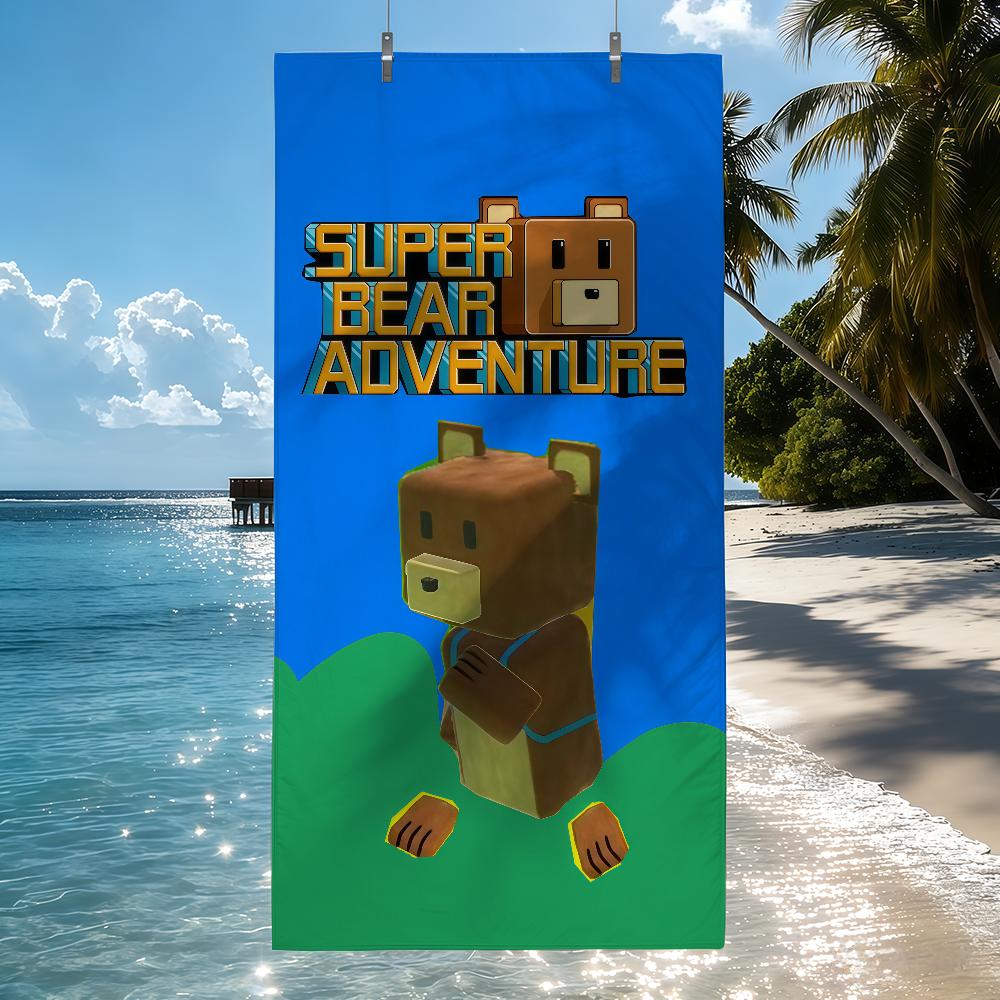 Spiel S-Superbär A-Abenteuer Handtuch Trocknen Badetuch Anwendbar Für Leichtes Schwimmen Camping Yoga Strand Aus