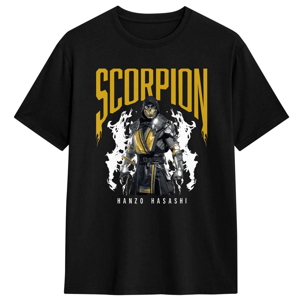 Klassic Scorpion Vs Sub Zero Fight Portrait Mortals Kombats T Shirt Popular T Shirts Short Sleeve Vintage Tops Plus Size Tees