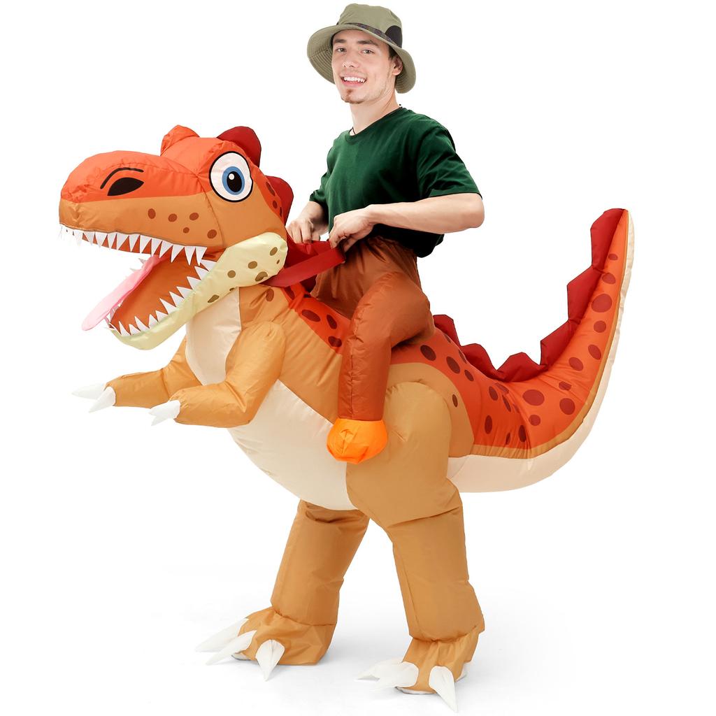 Wasserdichtes aufblasbares Dinosaurierkostüm für Erwachsene Maschinenwaschbar Aufblasbares Dinosaurierkostüm mit Aufbewahrungstasche für lustige Party