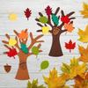 96PCS DIY Felt Felt Tree Crafts Kit Classic Wall Ornaments Handmade Crafts Kit Wall Hanging Decor For Autumn Home Decoration