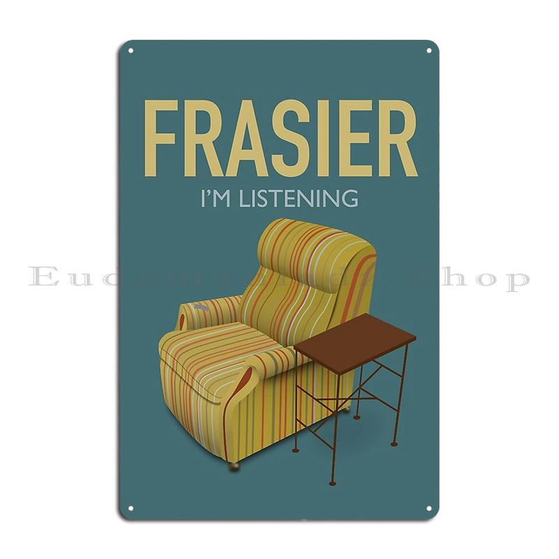 Cafe Nervosa skylt Frasier Seattle Frasier TV-serie Affisch Metall Design Pub Anpassad Tryckning Grotta Kök Plåtskylt Affisch