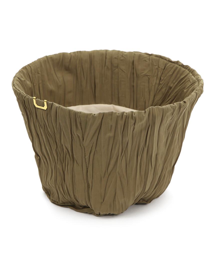 Eondeokeonteulolseutyudio Pleats Summer Bucket Hat Stand Bucket / Pleats Wave / Desert Olive