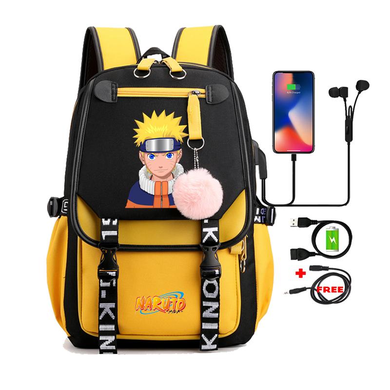 Anime Backpack for Teen Student Schoolbag Men Women Leisure Usb Travel Bag Boy Girl Back To School Backpack Rucksack