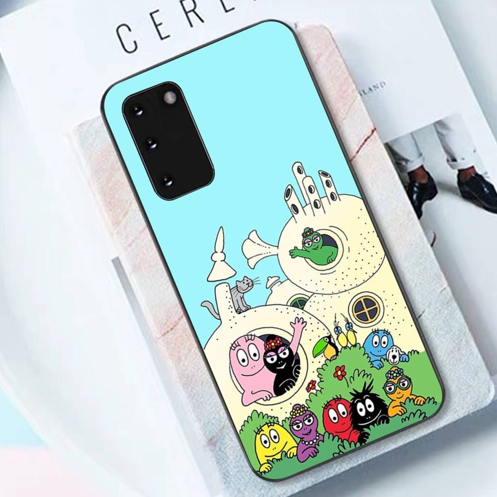 Cute Cartoon Barbapapa Phone Case For Samsung S 24 Fe 25 Ultra Plus 20 Lite 21 30 22 23 24 22 Ultra 5G Fundas
