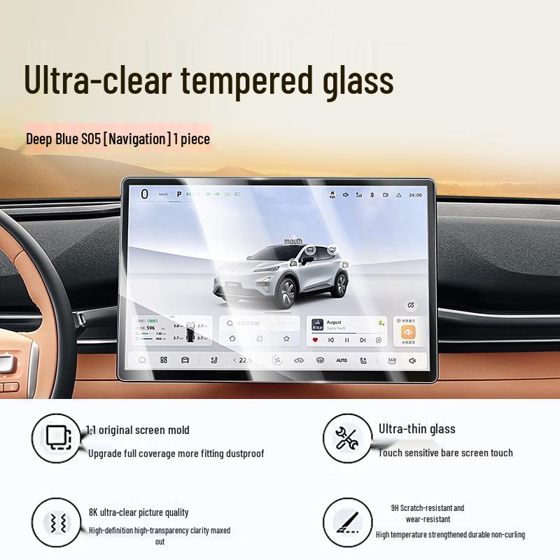Tempered Glass Screen Protector for 24-26 Changan Shenlan S05 Center Control Display