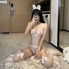 Sexy Lingerie Three-point Exposed Breasts Large Size Sexy No-take Onesie Pure Desire Temptation Flirting Perspective Bed Passion