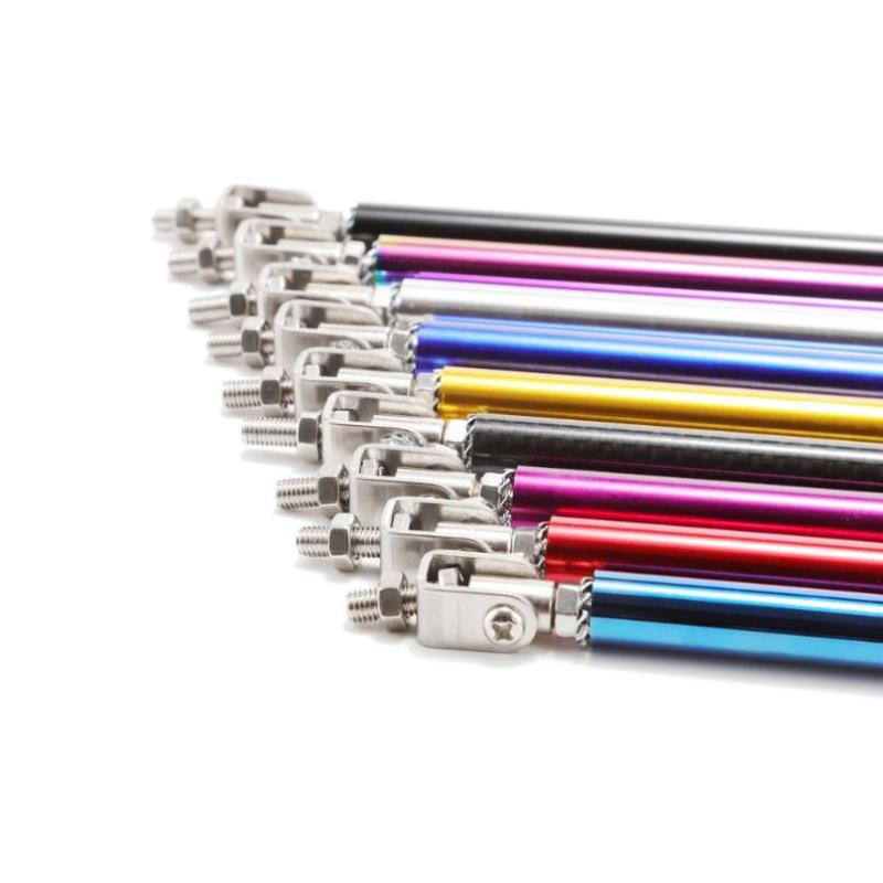 2x Univerzální Závodní Nastavitelná Přední Zadní Lišta Nárazníku Rozdělovač Podpěrná Tyč Sada Závodní 75mm/100mm/150mm/200mm Styling Auta Tunning