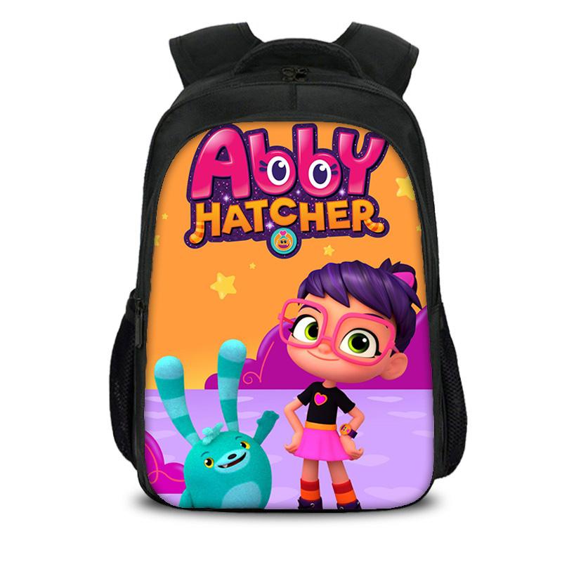Abby Hatcher double-layer backpack with cartoon print, the best birthday gift for boys and girls going to school