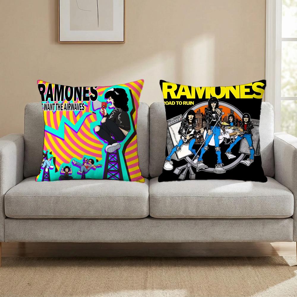 band Ramones Cushion Cover Cushion Cover Set 4Pcs 50x50 45x45 40x40 Pillowcase Decorative Sofa Home Decor
