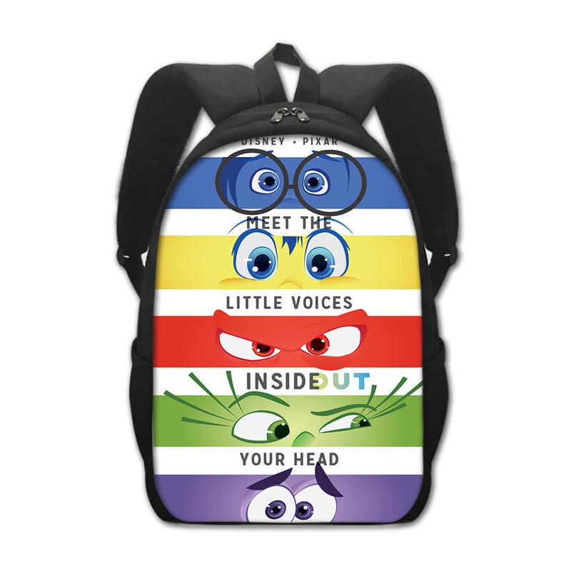 Adorable Inside Out 2 Cartoon Backpack For Kids Spacious Polyester School Bag