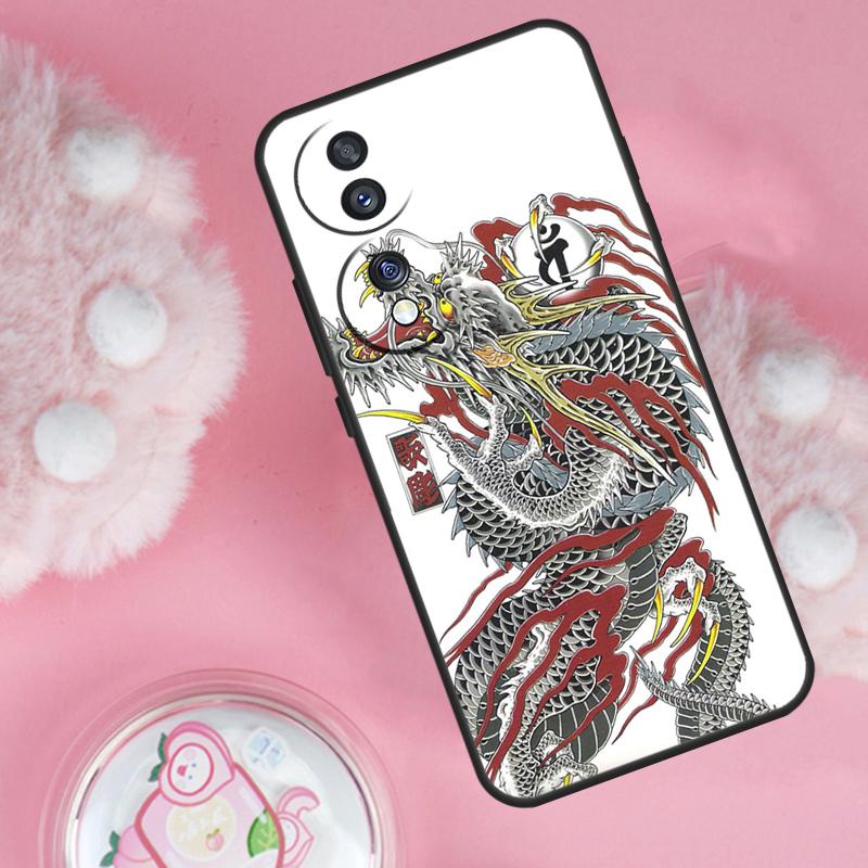 Yakuza Dragon Tattoo Case For Honor Magic 7 Lite 5 6 Pro Honor 200 50 70 90 Lite X9b X9a X8b X8a X8 X9 X9c Cover