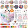Frühpädagogisches Buchstabenarmband für Kinder, Perlen-DIY-Schmuckmaterial, dreilagiges Perlen-Set-Armband