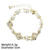 Natürliche Perle Vierblättriges Kleeblatt Wolframperlen Damen Leichter Luxus Elegant All-Match High-End Armband Schmuck
