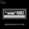 Anti-theft system reminder car sticker; kick plate open reflective sticker warning waterproof creative sticker