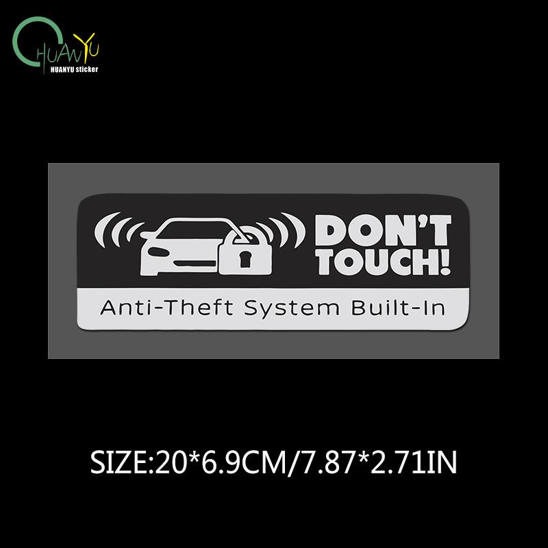 Anti-theft system reminder car sticker; kick plate open reflective sticker warning waterproof creative sticker