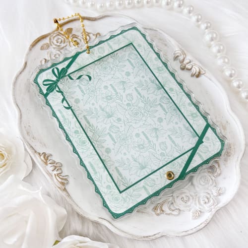 Acrylic Frame [Floral Pattern] for Otaku Activities, Small Item Storage, Acrylic Stand Case, Anime Otaku, Anime Goods Storage, Display, G.Trigger, Gre