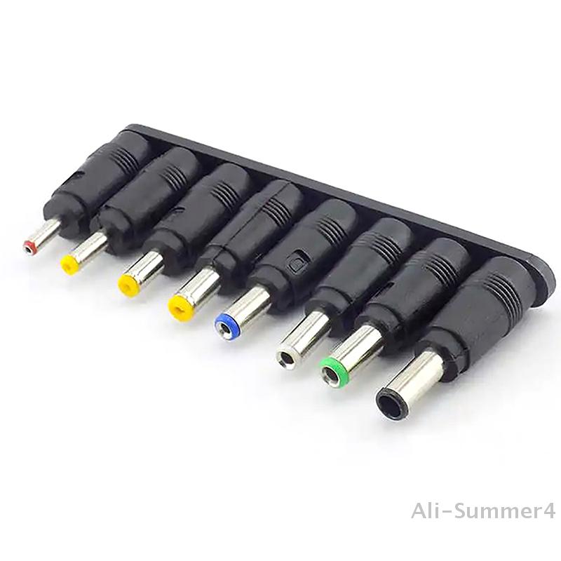 8 Stück Universeller Laptop DC-Netzteil-Adapter-Stecker AC DC Buchse Ladeanschluss Stecker Netzteil Konvertierungsstecker