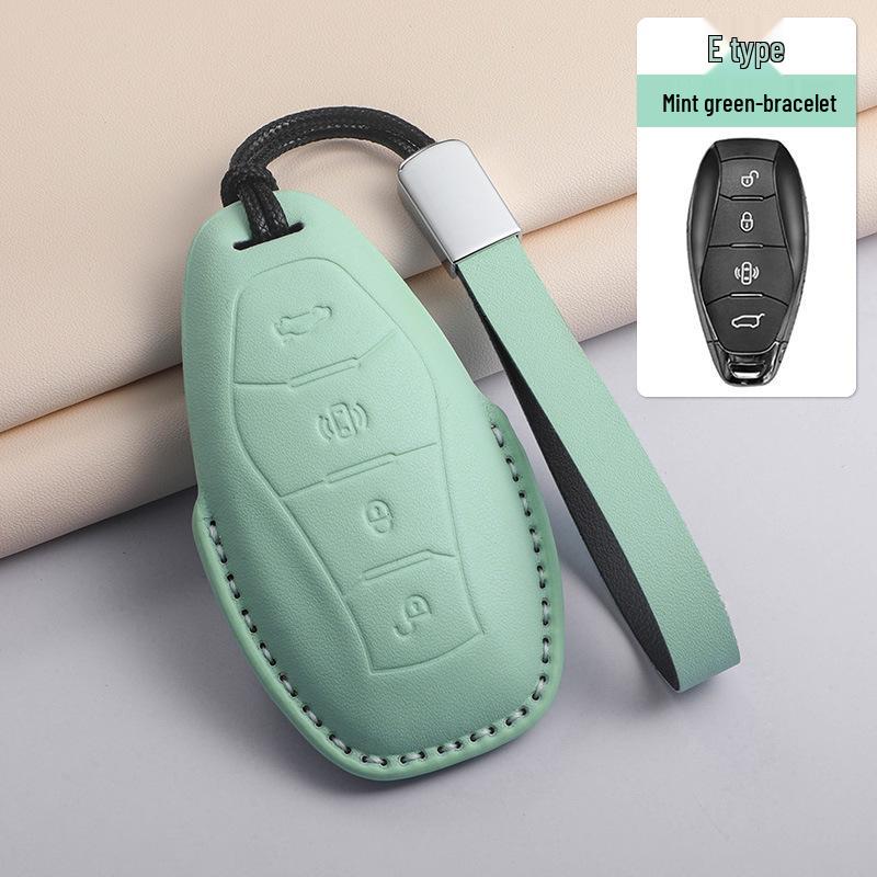 Three-Color PU Key Case for 2022 Hongqi HS5/HS7