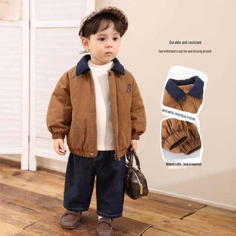 LUSON Baby Boy's Retro Padded Winter Jacket