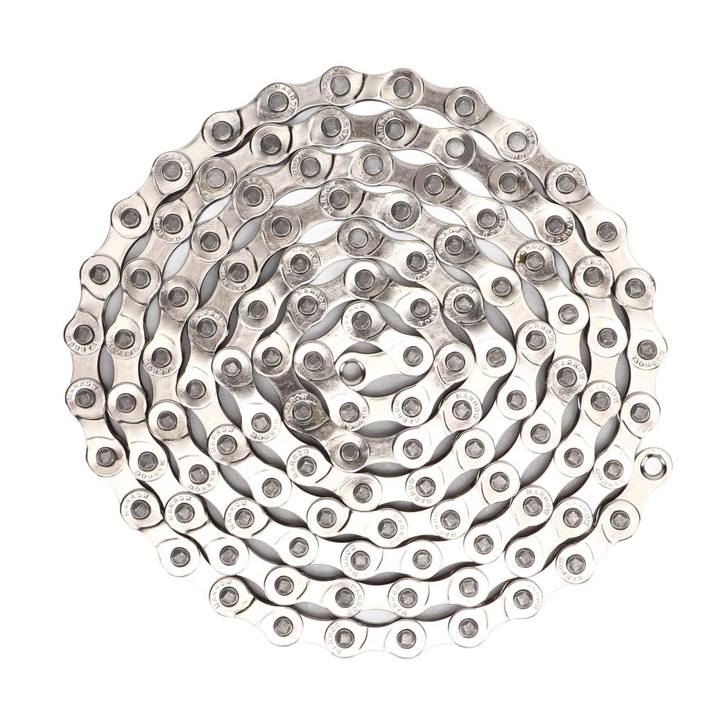 116 Link Mountain Bicycle Chain Silver 8 Speed High Carbon Steel Bike Chain Replacement for Cycling