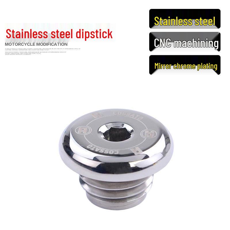 

Kaiyue 321r Oil Dipstick: Anti-Theft Stainless Steel Screw Cap with Scale.