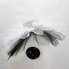 Victorian Layered Black White Ruffled Mesh Tulle Detachable Neck Ruff Faux Collar for Women Cosplay Shawl Wrap Capelet