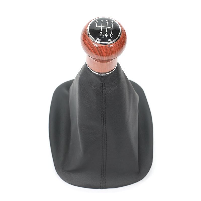 5/6 Speed Wood Grain Gear Shift Knob & Dust Boot for Volkswagen Passat B5 1996-2005 - Transmission Lever Durable Car Accessories