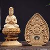 Hanro Holzschnitzerei Buddhistische Statue von Samantabhadra Bodhisattva, Holzschnitzerei, Ornament, Glück, Sternzeichen-Amulett, Feng Shui, Gebet, Schutz vor M