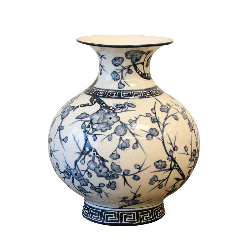 Расписанная вручную керамическая ваза в новом китайском стиле, современная минималистичная домашняя декоративная ваза для искусственных цветов, настольная ваза