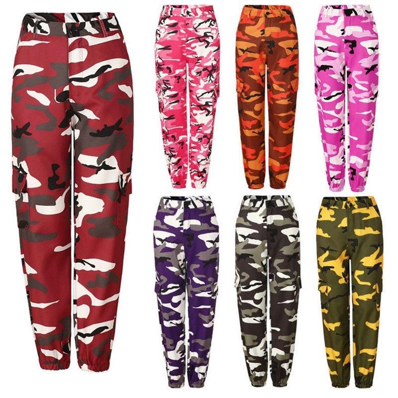 Womens Casual Military Army Combat Work Zipper Pants Trousers
