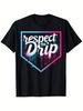 Unisex Baseball Drip Graphic T-Shirt 100% Cotton Multi-Color Printed Design Round Neck, Regular Fit Machine Wash