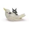 Ubia White Parrot Pen Holder 9.8 X 5 X 5.5cm Doll Figurine Ornament Animal Garden Decoration Bird H23159