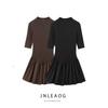 Jnleaog Autumn New Women's Clothing Fashion Style Design Fashion Poplin Patchwork Short Dress 5644995