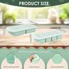 2Pcs Silicone Freezer Tray with Lid Easy Release Ice Cube Mold Soup Freezer Container Mold with Capacity Marking for Sauce Puree