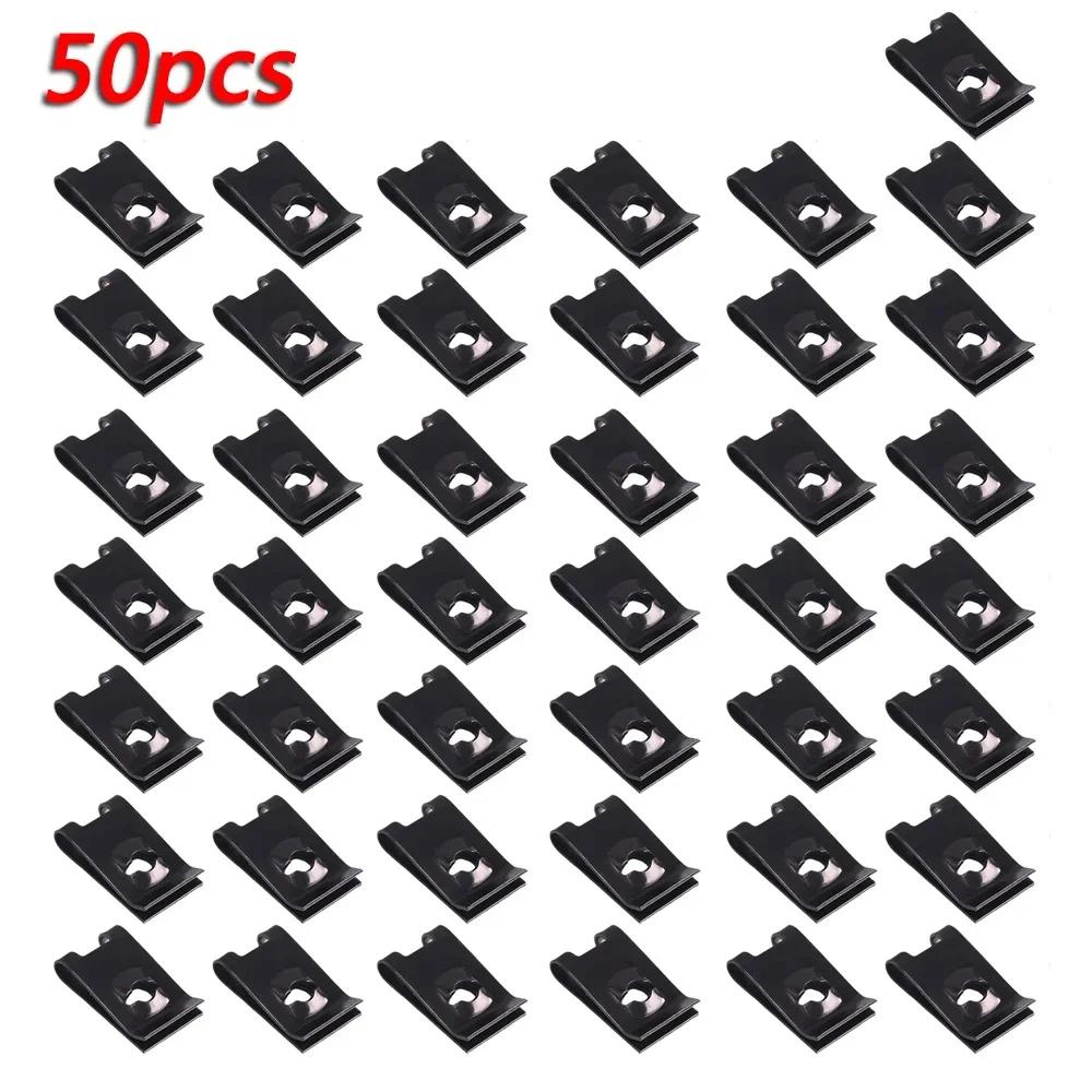 U shape Clips Fastener Car Stainless Steel Screw Base Clip Chassis Engine Guard Metal Nut/Screw Washers U-shape Clip