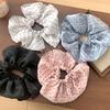 Hårstrikk Prikkete Design Dobbeltlag Design Hestehale Halvopplatt Hårsnor Høy Elastisitet Hestehaleholder Pendlerstil Hårpynt