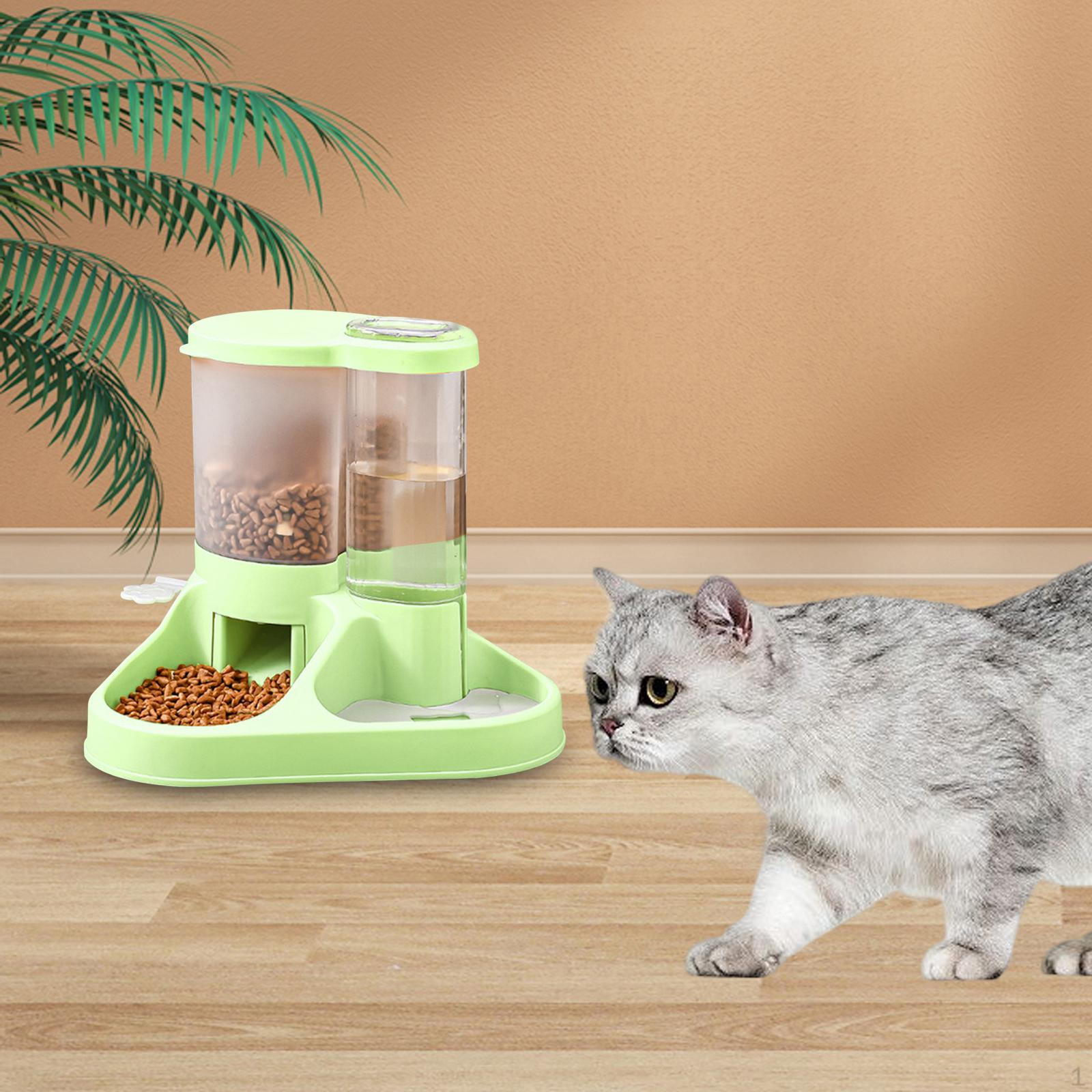 

Набор дозаторов корма и воды для домашних животных, встроенная удобная поилка для домашних животных с широкой горловиной, большая зелёный