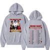 Bruno Mars The Romantic Tour Print Hoodie Man Woman Gothic Punk Sweatshirts Winter Loose Casual Pullover