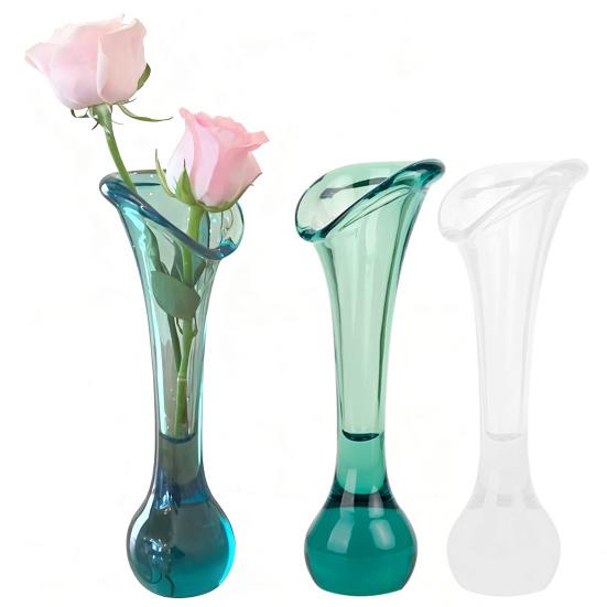 Transparent Acrylic Flower Vase Minimalist Modern Flower Holder Container Home Office Table Centerpiece Decorative Floral Plants Vase