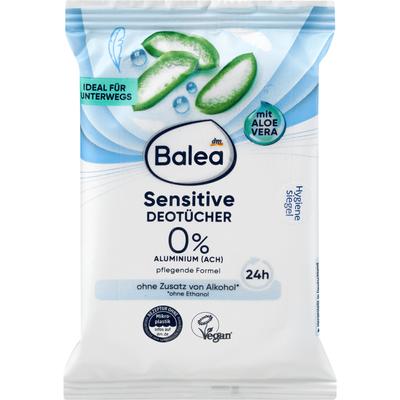 Německo DM Balea deodorant vlhčené ubrousky Sensitive 10 ks
