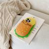 For iPhone 16 Pro Max Silicone Case Cute Hamburger Slipper Design Shockproof Phone Back Cover