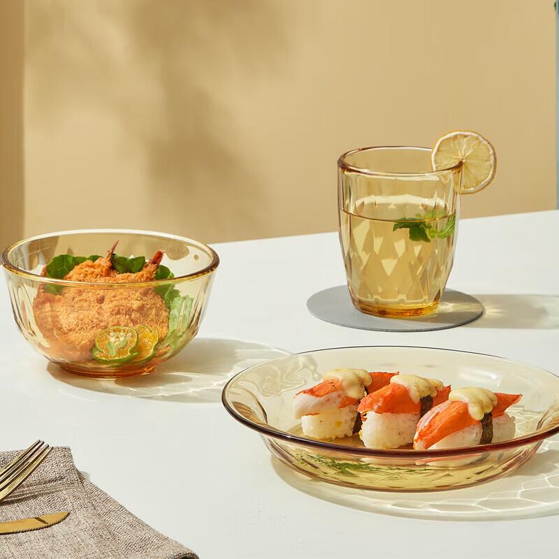 BAILOCK Borosilicate Glass 3-Piece Dinnerware Set
