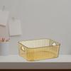 Transparent Bin Vanity Organizer Container for Pantry , Yellow