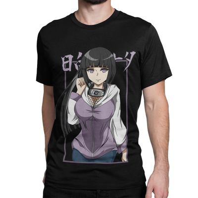 T-shirt da uomo cotone biologico anime Naruto Hinata Hyuga Shippuden Uzumaki