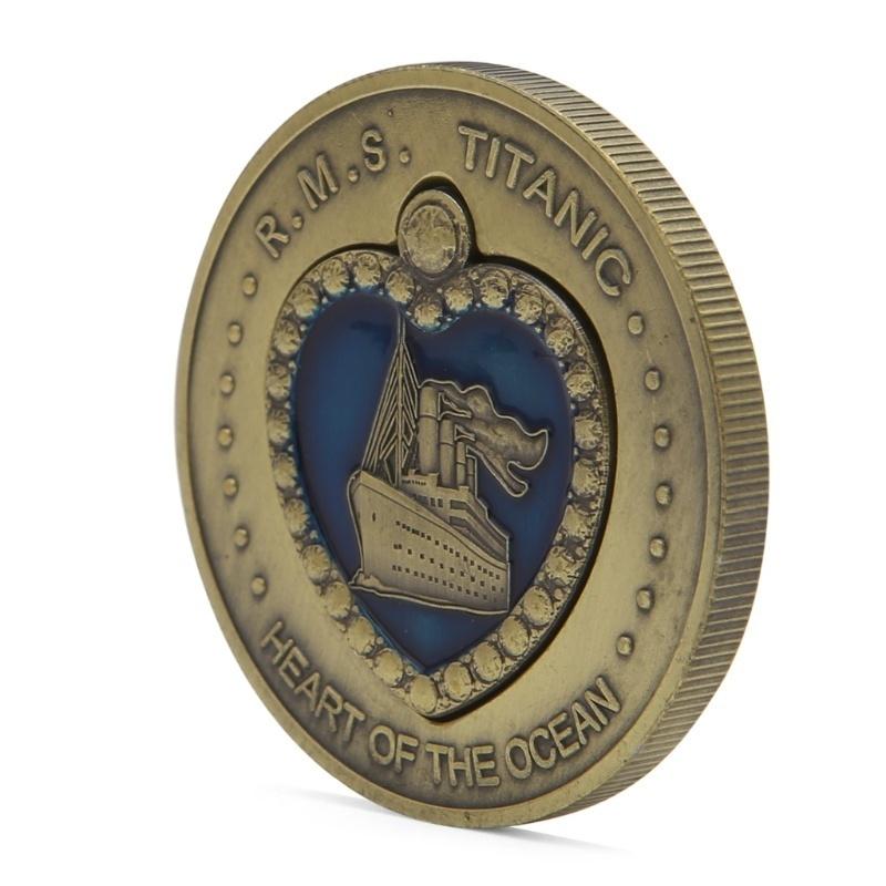 Bronze Plated Titanic RMS Heart of The Ocean Medal Commemorative Challenge Coin SES