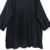Trade Orders Exported to Japan Tail Goods Chiffon V-neck Open Three-Quarter Sleeve Shirt Women Solid Rear Organ Pleated Top Middle-aged Women Dress