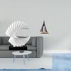 Wave Sailing Boat Statue Resin Figurine Abstract Sculpture Decorative Artwork Ornament for Bedroom