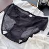 Women's Summer Sexy Jacquard Mesh Flounder High-open Briefs