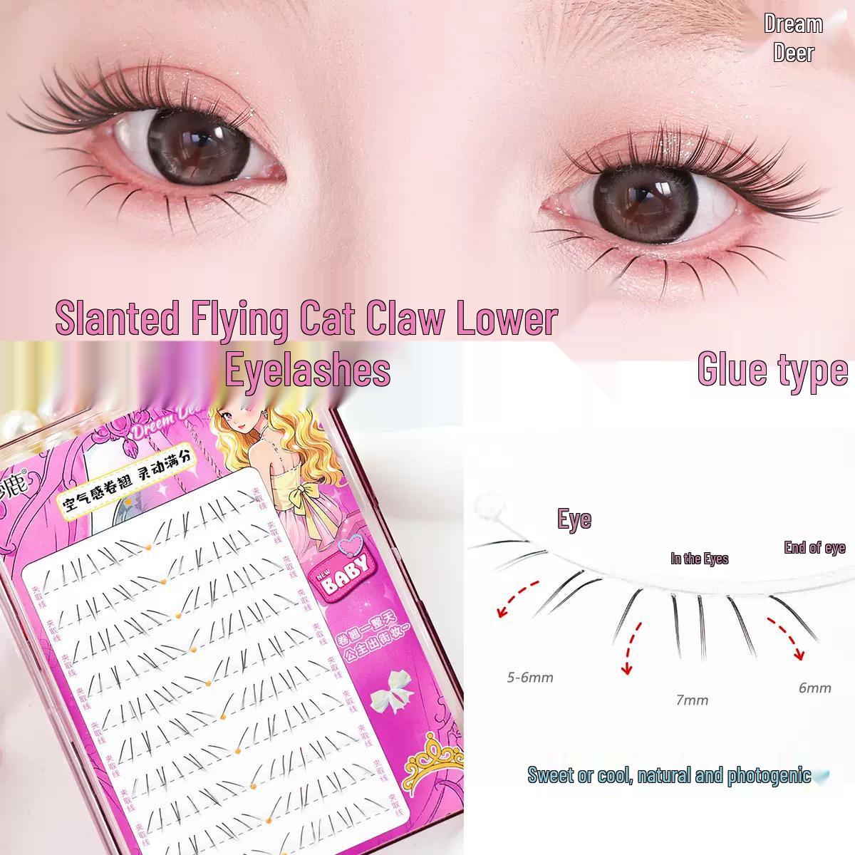 Dream Deer Natural Lower Eyelash Glue - Easy for Beginners, Realistic & Lively Look