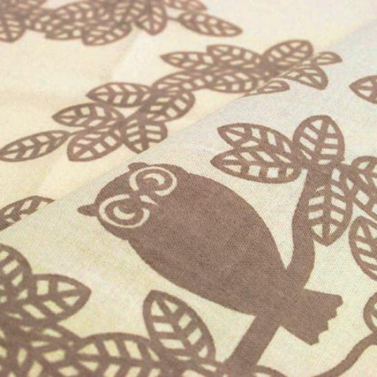 Dyeing Anbo Hand Towel On a Authentic Dyed Cotton Made In 35cm X 100cm "Owl Branch, Brown" 100% Tokuoka, Japan,